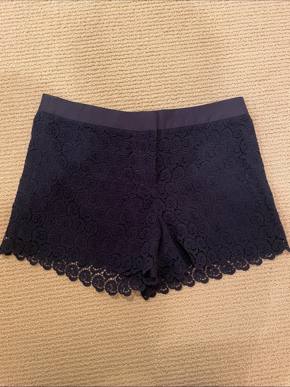 Club Monaco Navy Lace-Trim Shorts